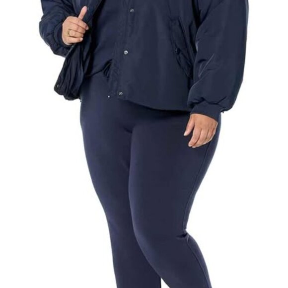 Amazon Essentials Women's Navy 2XL Padded Cropped Bomber Jacket Navy - Picture 6 of 8